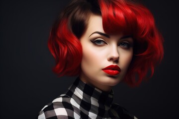 Fototapeta premium portrait of a woman with red hair