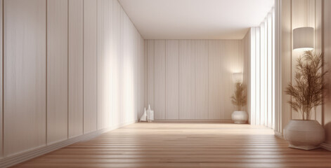 Luxurious empty room with minimal decoration.