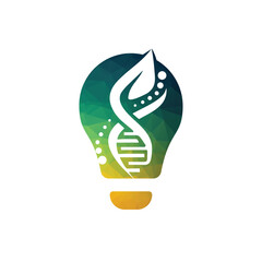 Creative Science genetics vector logo design.