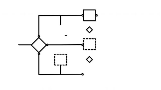 Decision tree, flow chart self drawing animation. Decision tree, flow chart self drawing animation. 