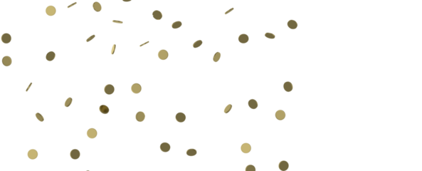 Joyful Deluge: Brilliant 3D Illustration Showcasing an Overflow of Gold Confetti