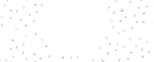 Silver star of confetti.