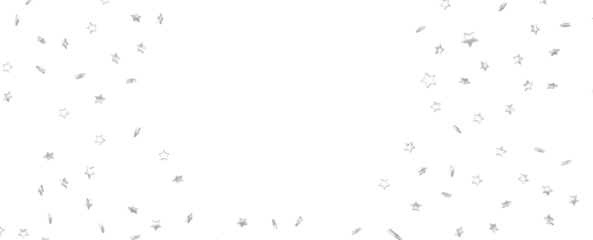 Silver star of confetti.