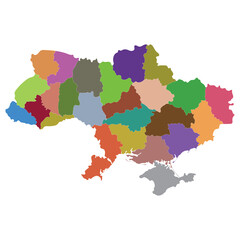Ukraine map. Map of Ukraine in administrative regions