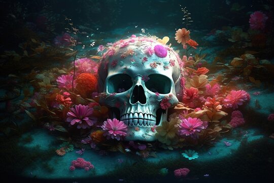 traditional mexican skull calaca or calaver