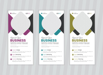 Professional business rack card or dl flyer design template