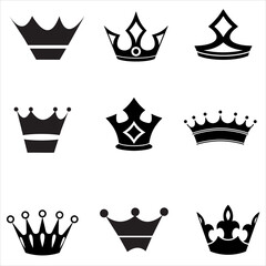 Crown Heraldry Collection Stock Vector, Big Collection Vector Crown Silhouettes Vintage Stock m Crown Silhouette Vector Collection PNG Picture And Clipart Image Crown vector illustration eps 10.