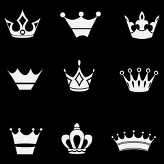 Crown Heraldry Collection Stock Vector, Big Collection Vector Crown Silhouettes Vintage Stock m Crown Silhouette Vector Collection PNG Picture And Clipart Image Crown vector illustration eps 10.