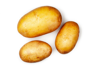 Potatoes isolated on a white background