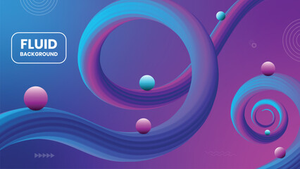 Abstract 3d colorful fluid background design. Can be used for advertising, marketing, presentation. Vector Illustration.