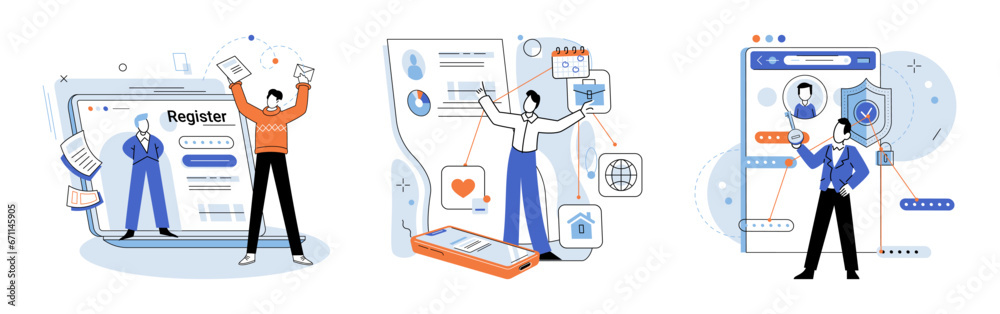 Aufkleber authentication. vector illustration. development efforts should prioritize implementation strong sec