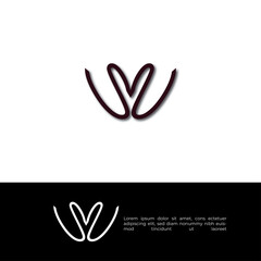 Obraz premium VV LOGO DESIGN. V abstract letters logo .