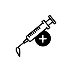 Syringe Icon Vector. Doctors often use syringes to prevent and treat malignant diseases.