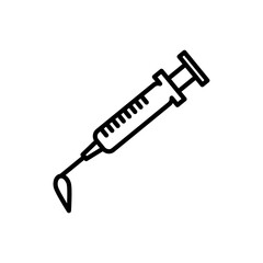 Syringe Icon Vector. Doctors often use syringes to prevent and treat malignant diseases.