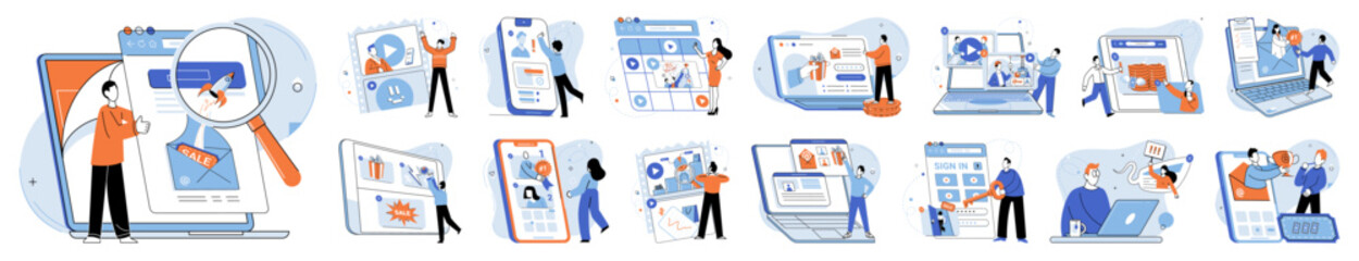 Email marketing vector illustration. Email marketing has become essential tool for businesses to reach their target audience The mailbox is virtual gateway for receiving marketing messages and news