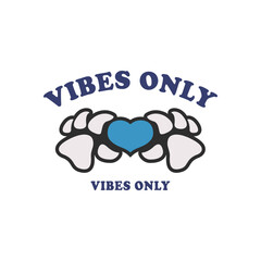 love hand clap illustration in the form of love with customizable text is perfect for trademarks and gifts for animal lovers.