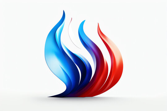 stylized french flag in flame, AI generated