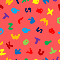 seamless background with letters