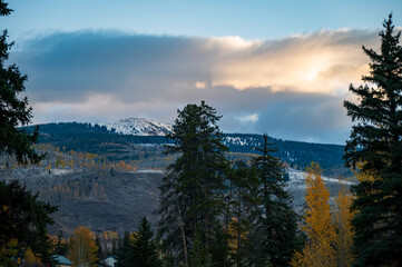 sunrise over the mountains