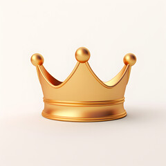 golden crown isolated on white
