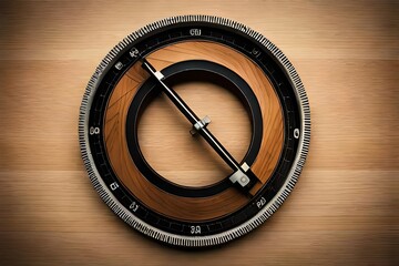 clock on wooden background