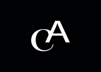 AC letter logo design and monogram ,vector logo design