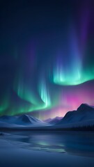 Beautiful aurora borealis.