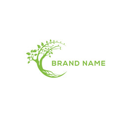 Tree logo, vector logo template