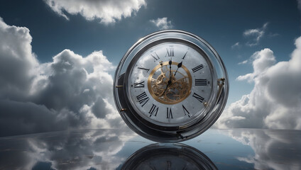 concept of time passing, surreal clock