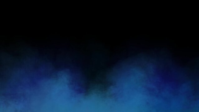 blue smoke rising on dark black background