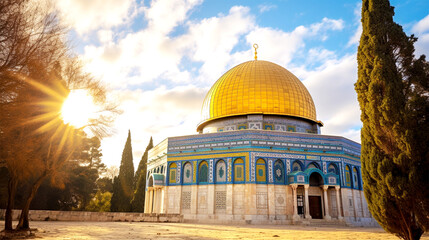 Naklejka premium dome of the Rock in Jerusalem