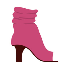 female heel pink illustration