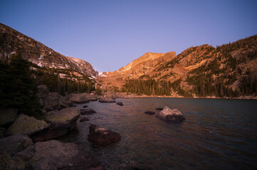 sunrise on colorado lake