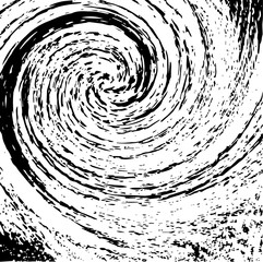 Circular starburst explosion texture. Distressed uneven grunge background. Abstract vector illustration. Overlay to create interesting effect and depth. Isolated on white background.