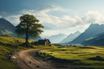 Secluded Cabin in the Heart of Rural Landscape