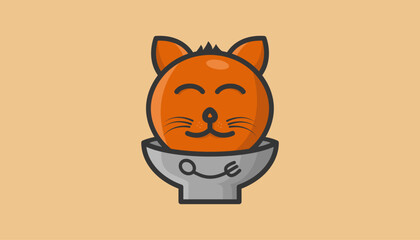 Cat food logo, suitable for cat food and other pet food shop logos
