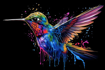 hummingbird and flower