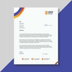 flat letterhead vector design