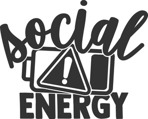 Social Energy - Introvert Illustration