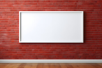 blank billboard on brick wall