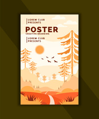 modern and corporate summer poster design template