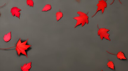 Red Autumn leaf floated on water, red fall background ,red leafs,red leafs background premium stock photo generative ai 