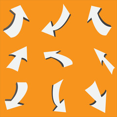 3d arrows Vectors  Illustrations , Onwards Upwards Arrows 3d Glossy Stock , Arrow Stickerst Various Angles Directions, 3d Stock Vector Colorful ribbon arrow set. Arrow stickerst various angle3d Arrow