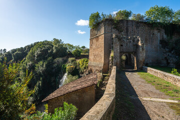Scenic sight in Nepi, beautiful village in the province of Viterbo, Lazio, Italy. - obrazy, fototapety, plakaty