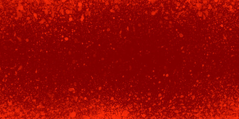 Abstract shiny golden glitter is falling randomly on red background perfect for design, presentation, holiday, weeding card and decoration related works.