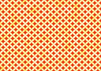 七宝繋ぎ・太(朱色&times;金色)