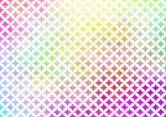 七宝繋ぎ・太(カラフル×白)