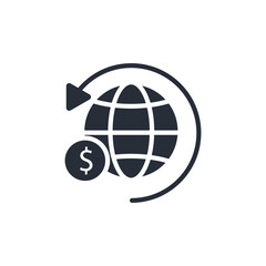 economy icon. vector.Editable stroke.linear style sign for use web design,logo.Symbol illustration.