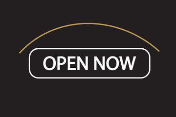 Open now neon exclusive logo, colorful design, element, website banner advertising colorful background business concept shop design vector illustration. 
