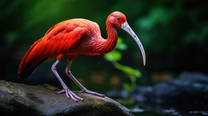 scarlet ibis bird - obrazy, fototapety, plakaty